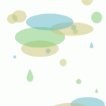 水たまりと雨のイメージ（2パターン）
