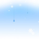 雪の結晶と雫（5パターン）