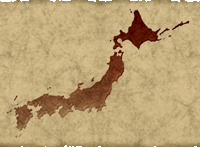 古紙のようなテクスチャと日本地図（透過GIF）（5パターン）