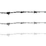 有刺鉄線の区切り線（透過GIF）（4パターン）