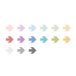 シンプルなドットの矢印（透過GIF）（4パターン）