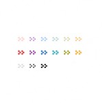 くの字型が連なる矢印（透過GIF）（4パターン）