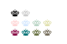 十字のついた王冠のアイコン（透過GIF）（11パターン）