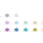 シンプルでガーリーな王冠のアイコン（透過GIF）（16パターン）