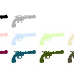 銃のアイコン（11パターン）（透過GIF）