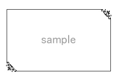 対角線にワンポイントがある飾り枠（透過GIF）（3パターン）