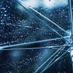 【高解像度】ビニール傘についた無数の雨粒（3パターン）